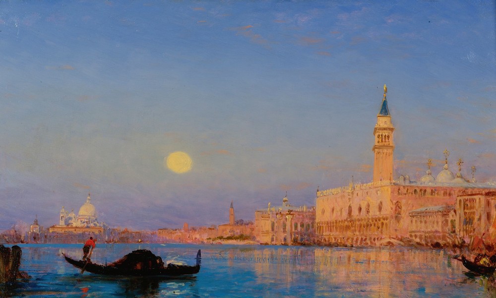 Gondole Devant Le Grand Bassin, Venise