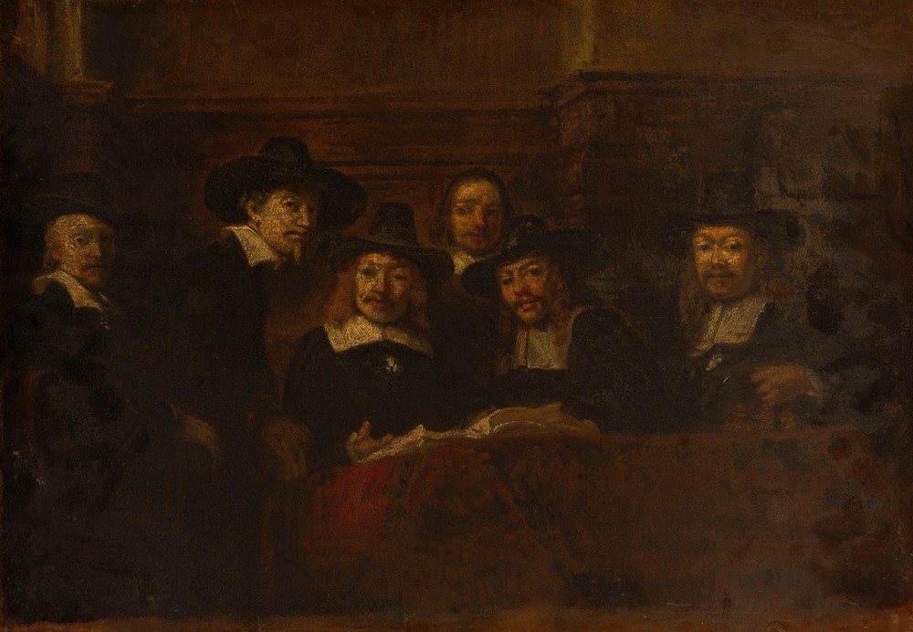 Les syndics des drapiers, copie d’après Rembrandt
