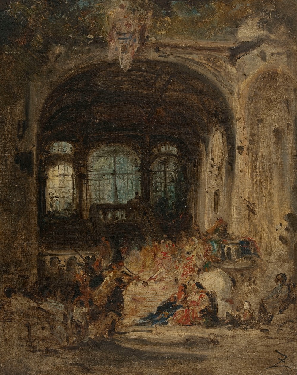 Fête dans un palais à Naples
