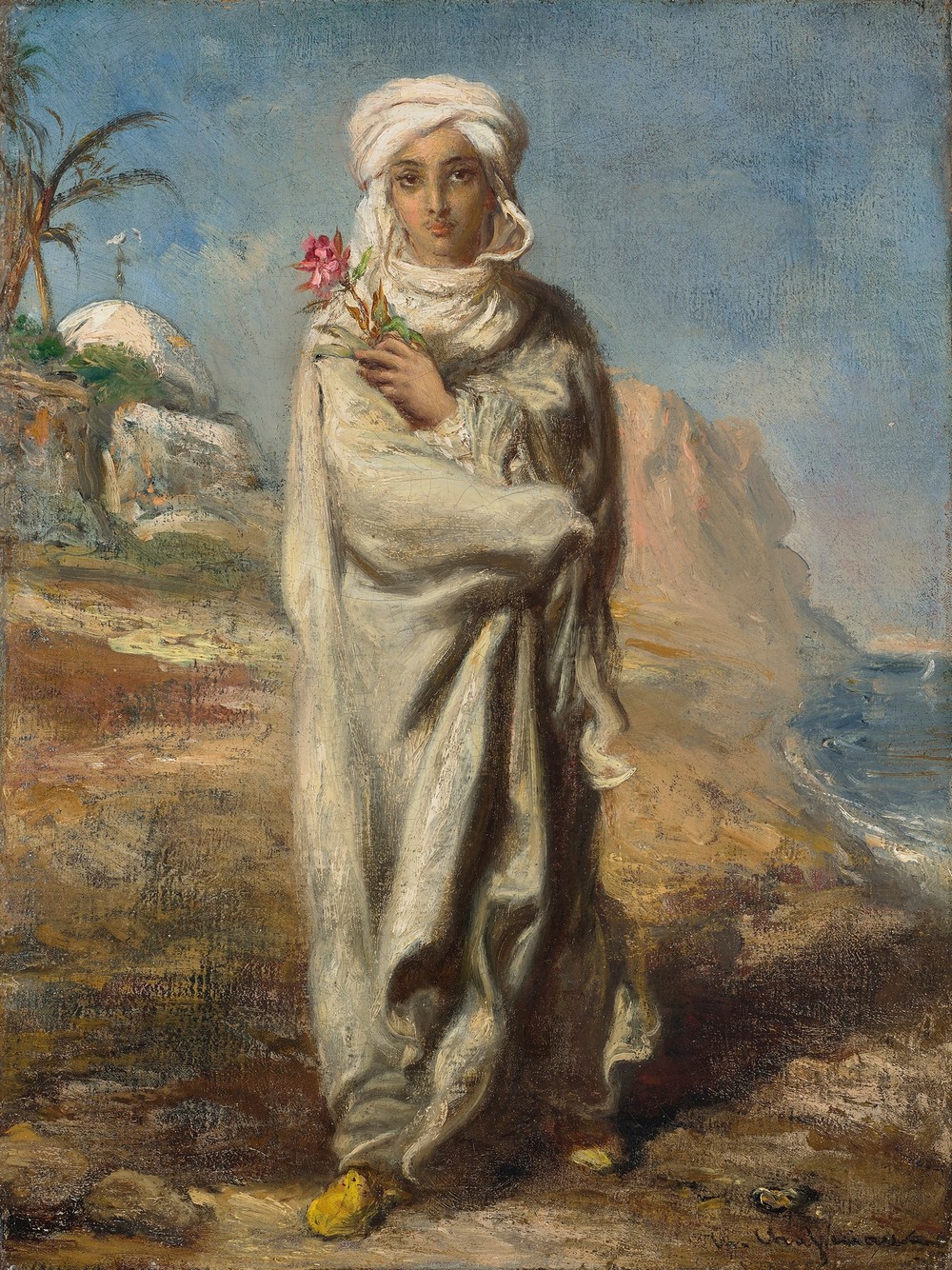 Jeune homme arabe debout (circa 1847-1848)