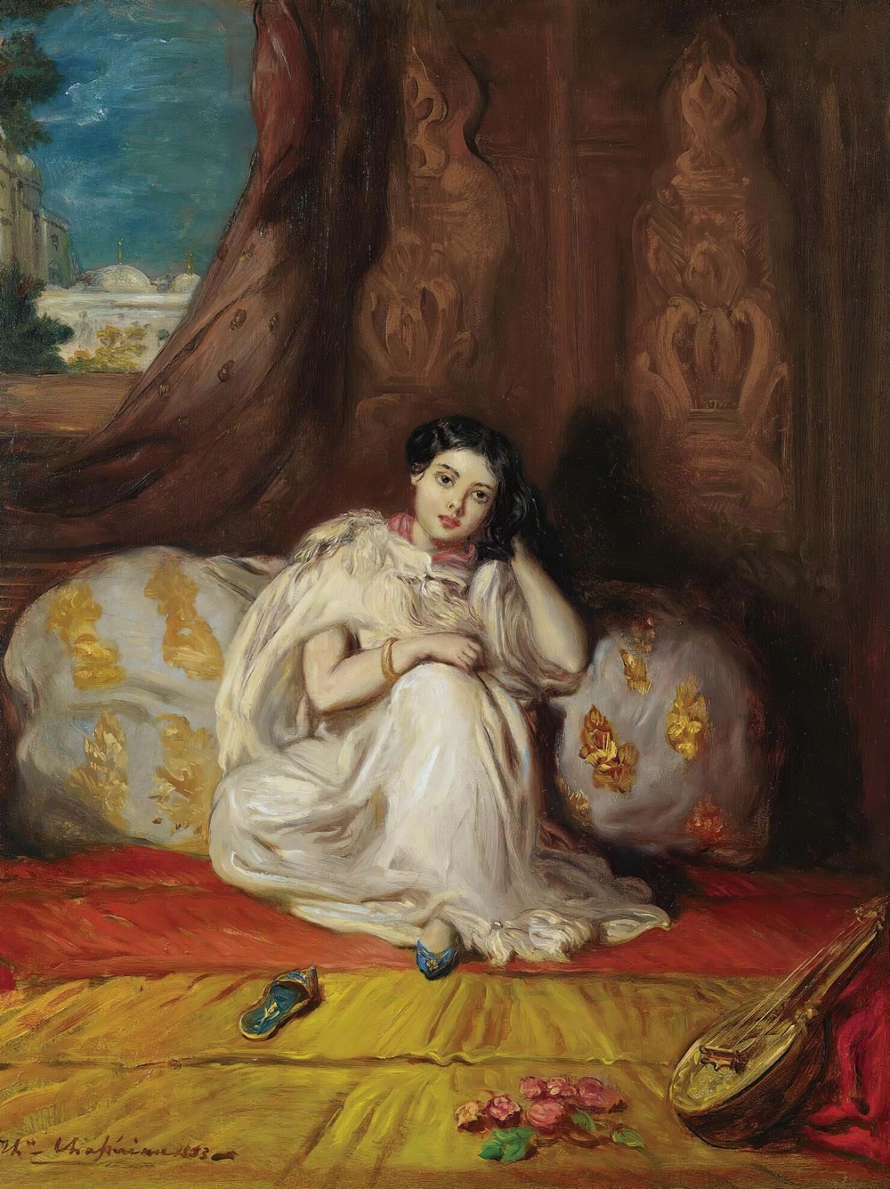 Jeune Fille Mauresque, Assise Dans Un Riche Intérieur (Almée)