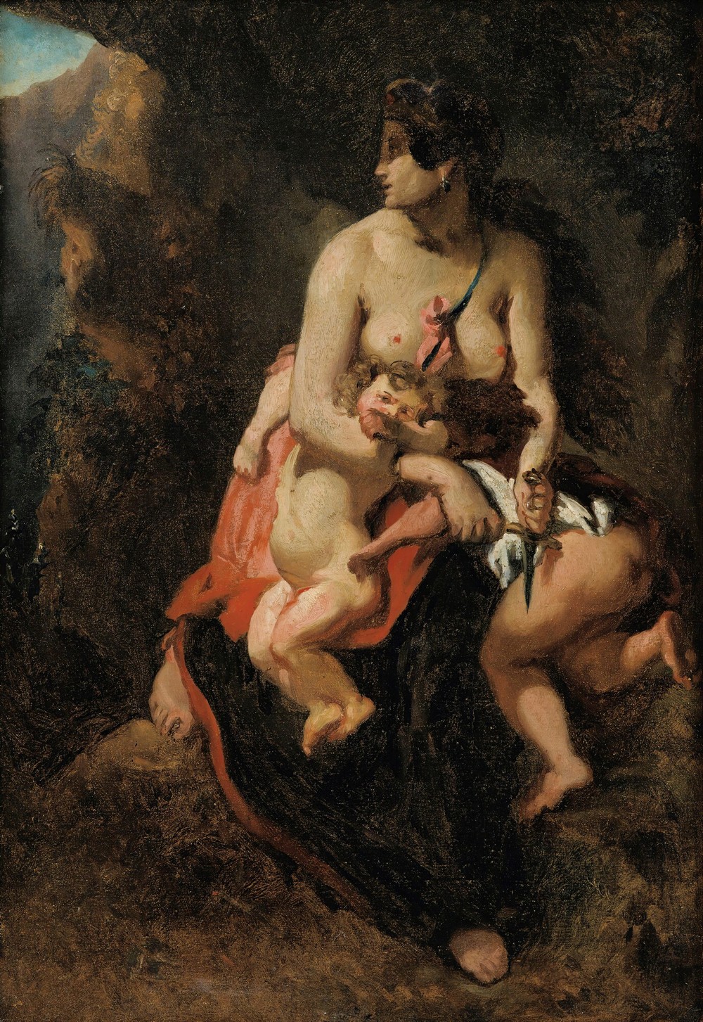 Medea About To Kill Her Children