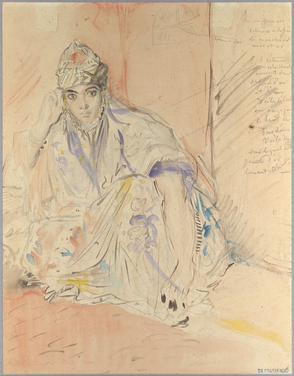 Jewish Woman of Algiers Seated on the Ground (ca. 1846)