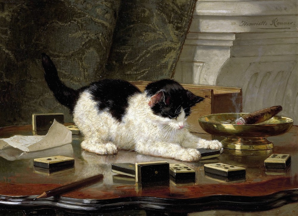 The cat at play (c. 1860 - c. 1878)