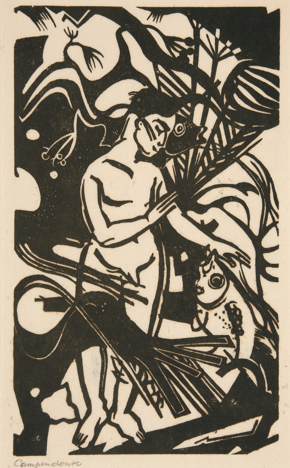 Nude Male with Fish