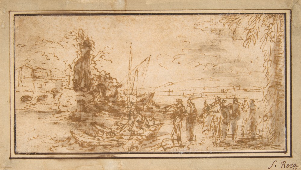 Marine landscape with figures (1615–73)