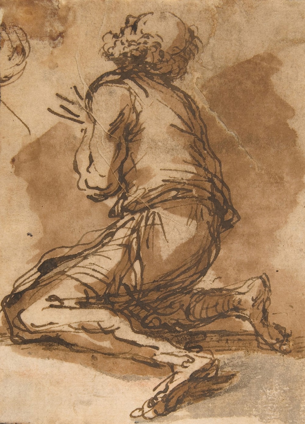 Old Man Kneeling Facing Upper Left (1615–73)