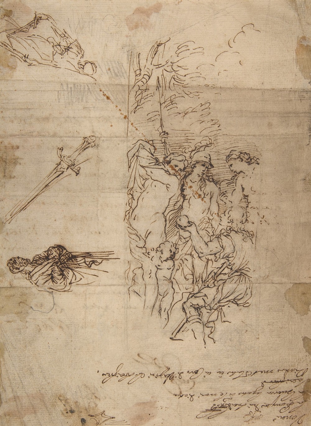 Study for a Judgment of Paris and Other Figure Studies (1615–73)
