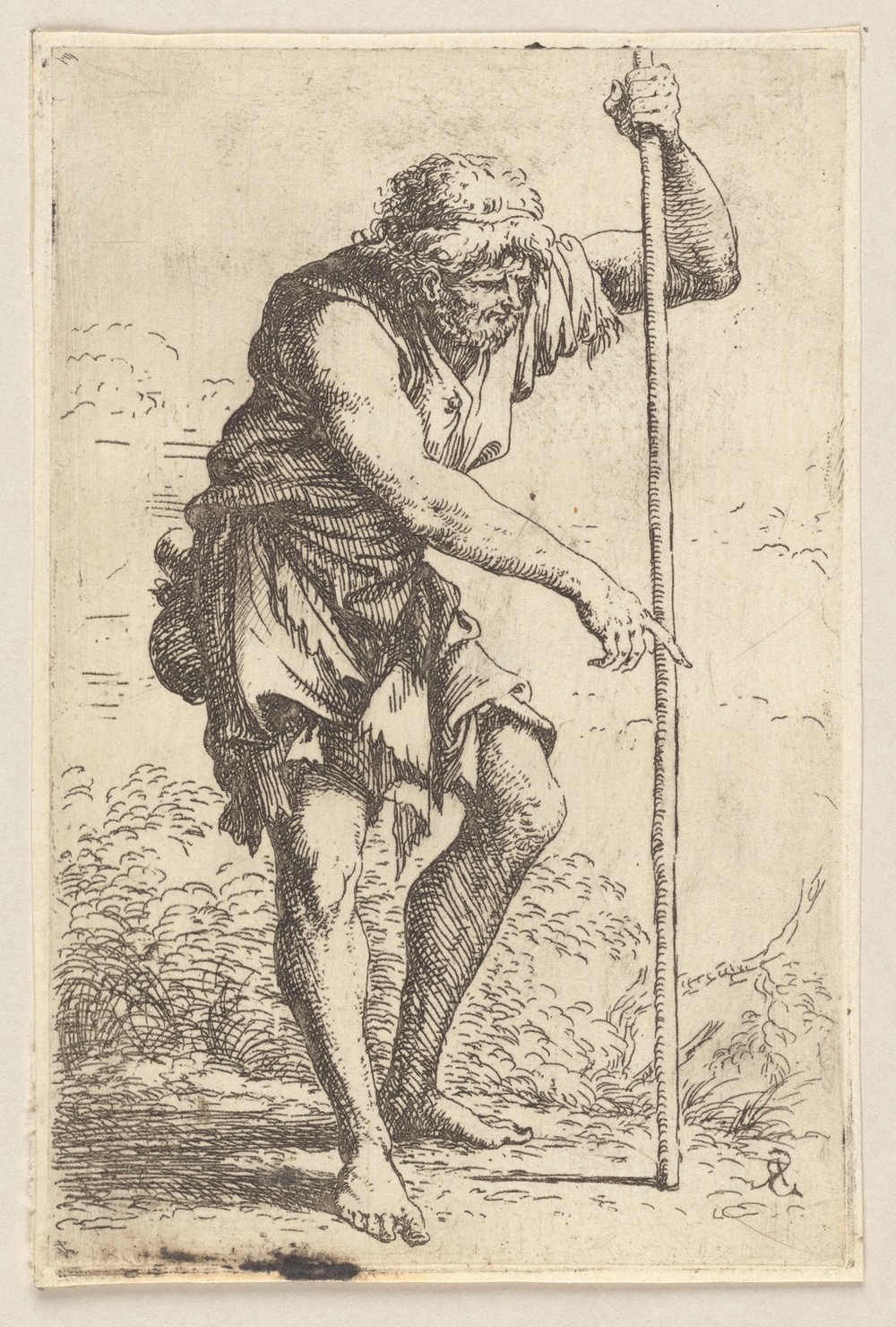 Peasant with Staff