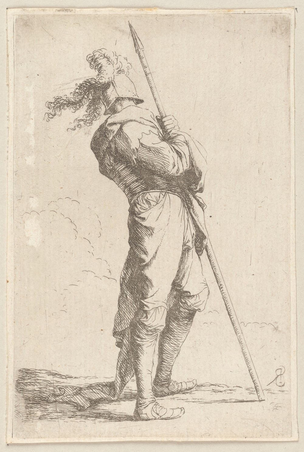 Soldier Holding His Lance with Both Hands