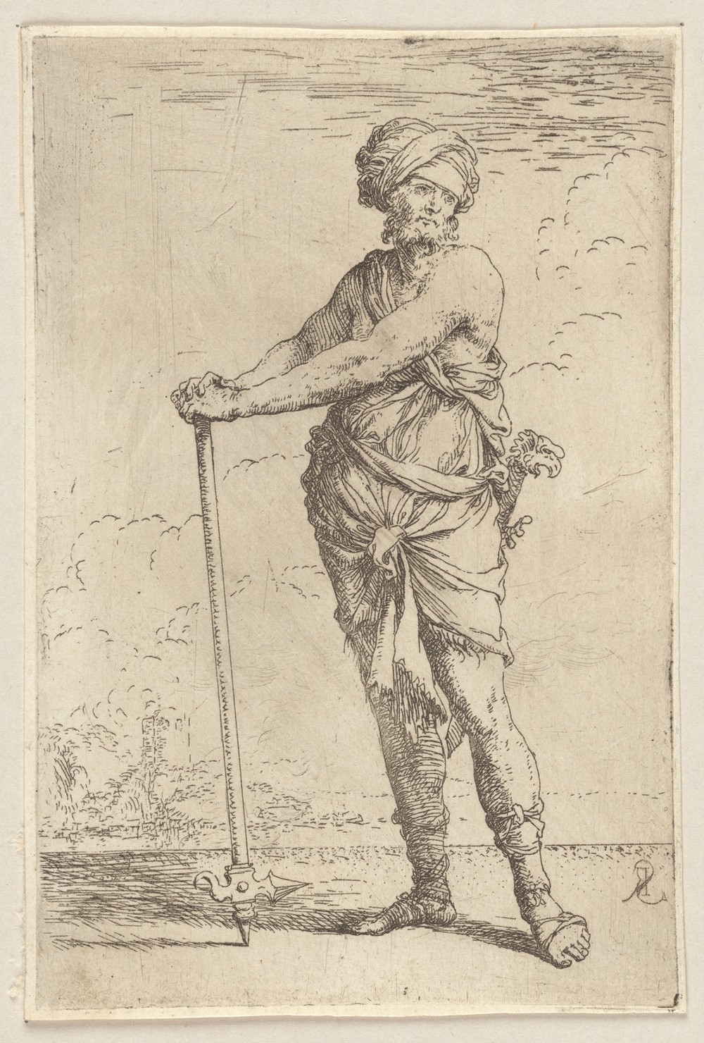 Soldier, Standing, Holding a Pike with Both Hands