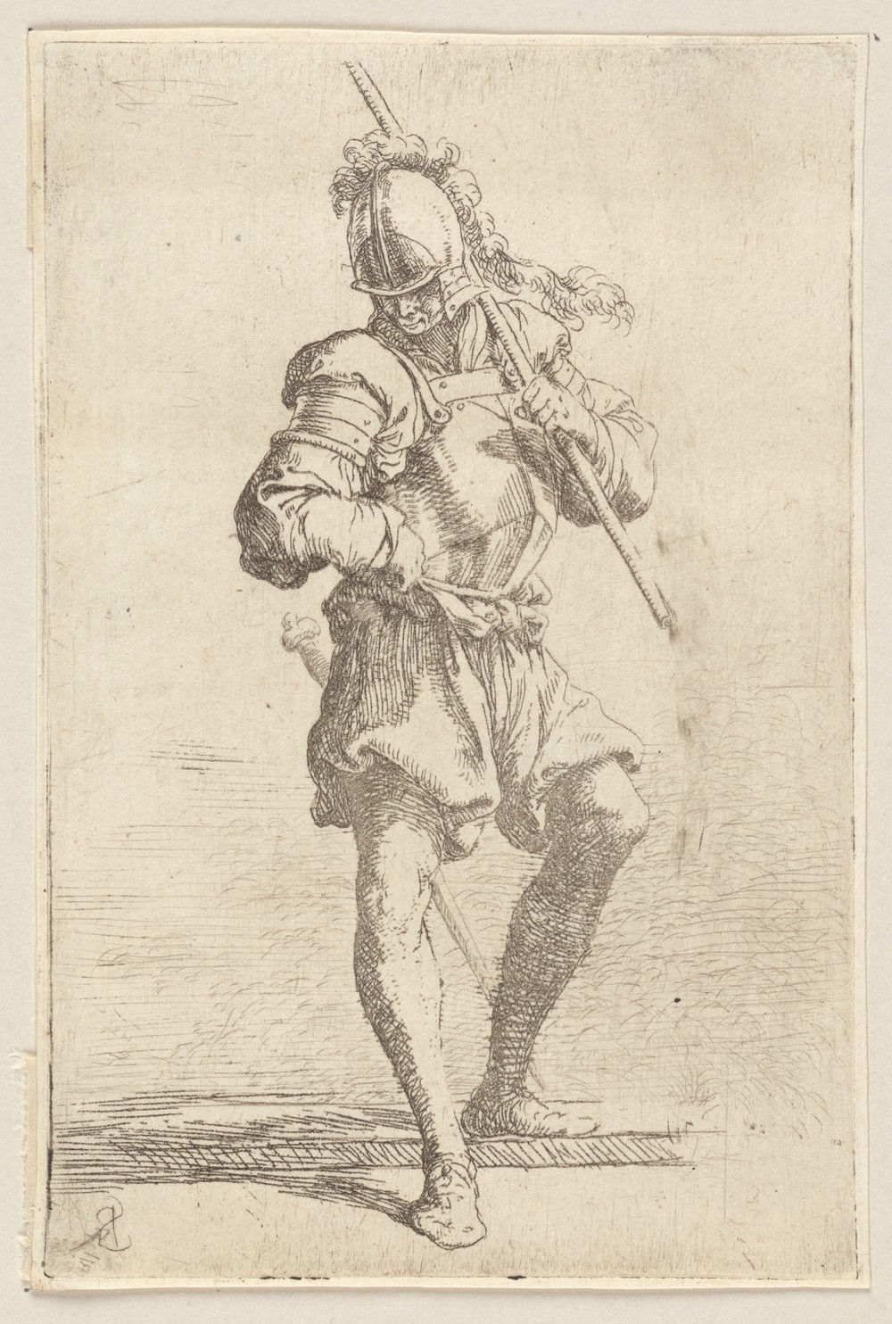 Soldier, Standing, Looking at the Ground