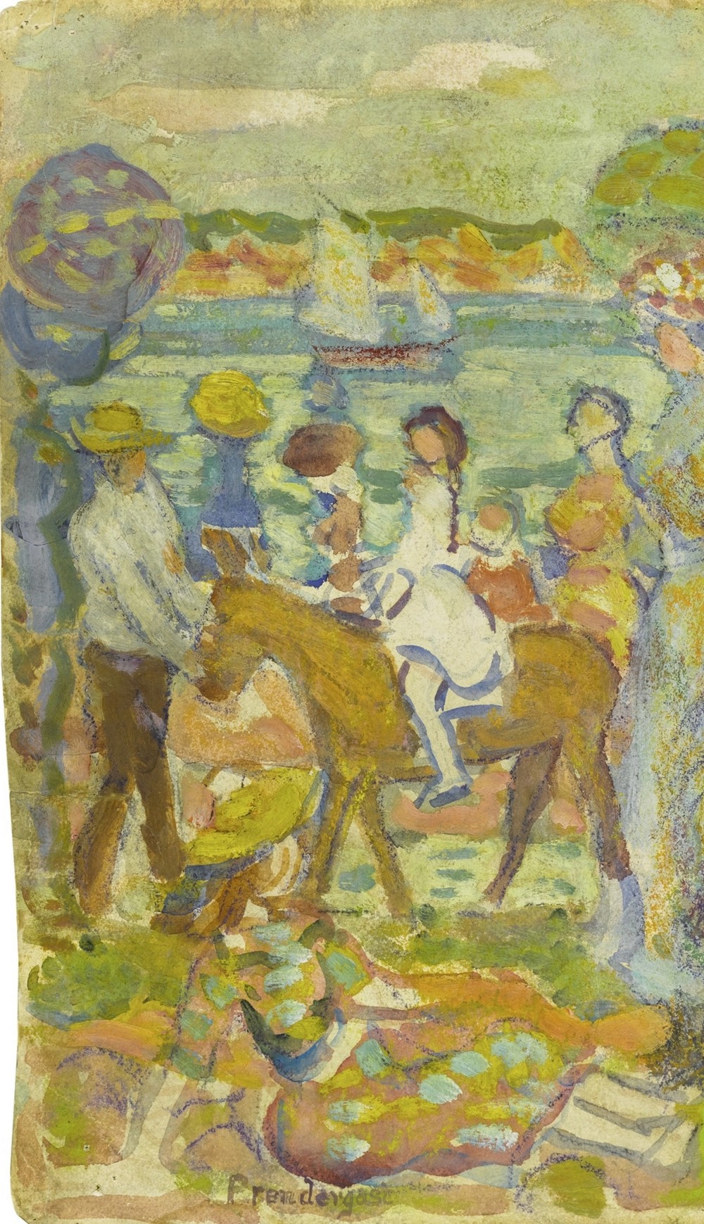 Group of Figures (with Donkey) (circa 1915-1916)