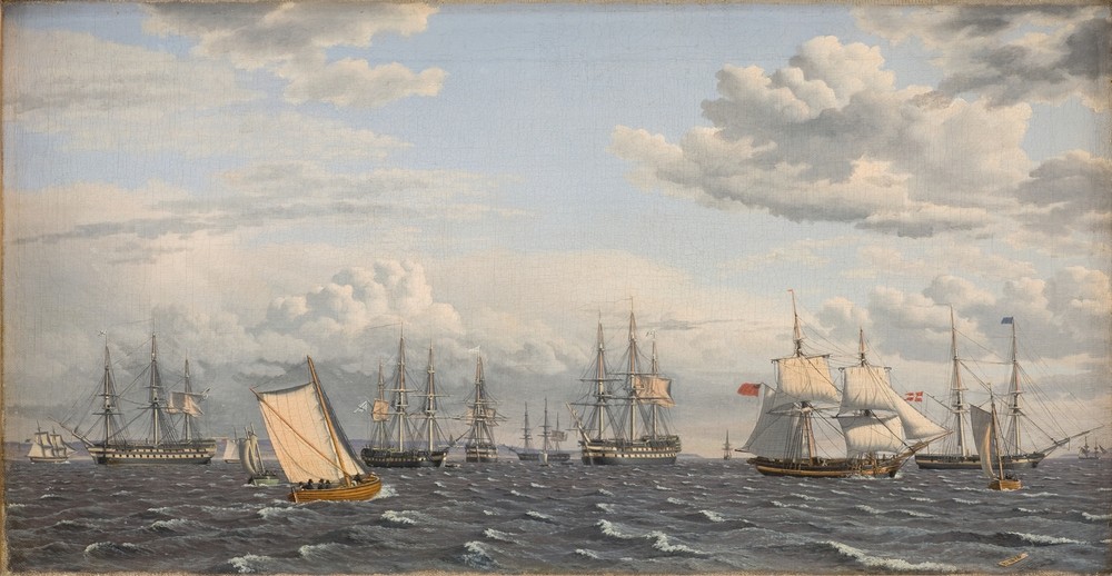 A Russian Fleet at Anchor near Elsinore