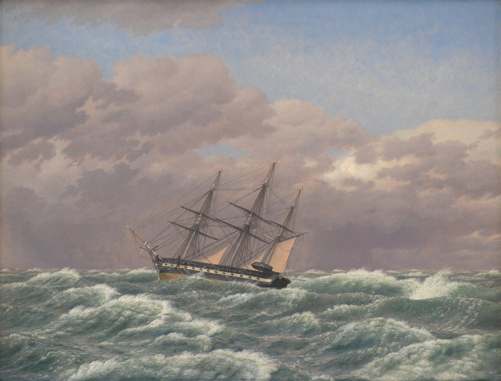 The Corvette ‘Galathea’ in a Storm in the North Sea