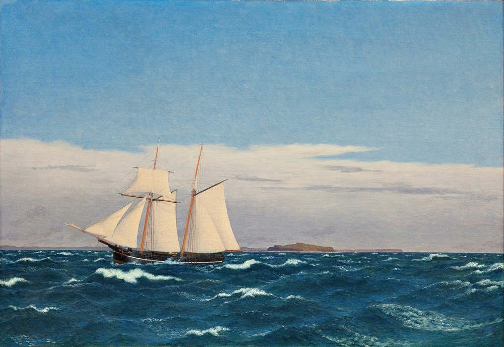 Seascape with the island of Hjelm and the coast of Jutland (1827-45)