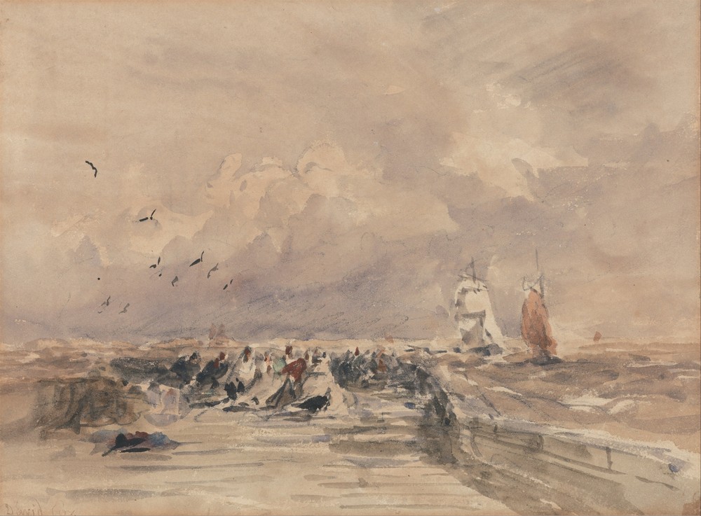 Dieppe Pier, Stiff Breeze (circa 1832)