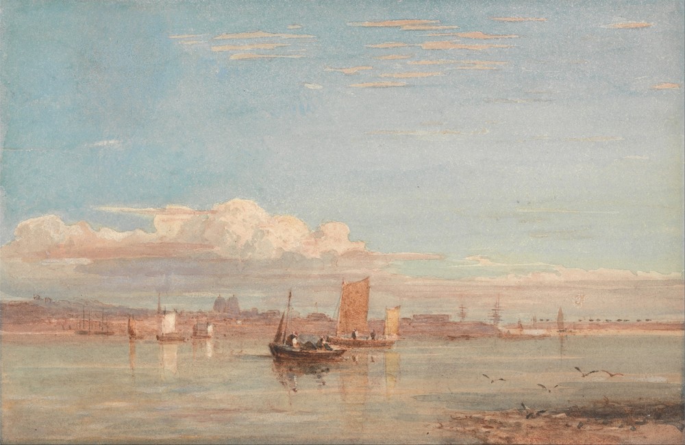 Greenwich Hospital from Woolwich Reach (1820s)