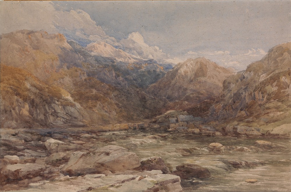 River Landscape in Wales (ca. 1850)