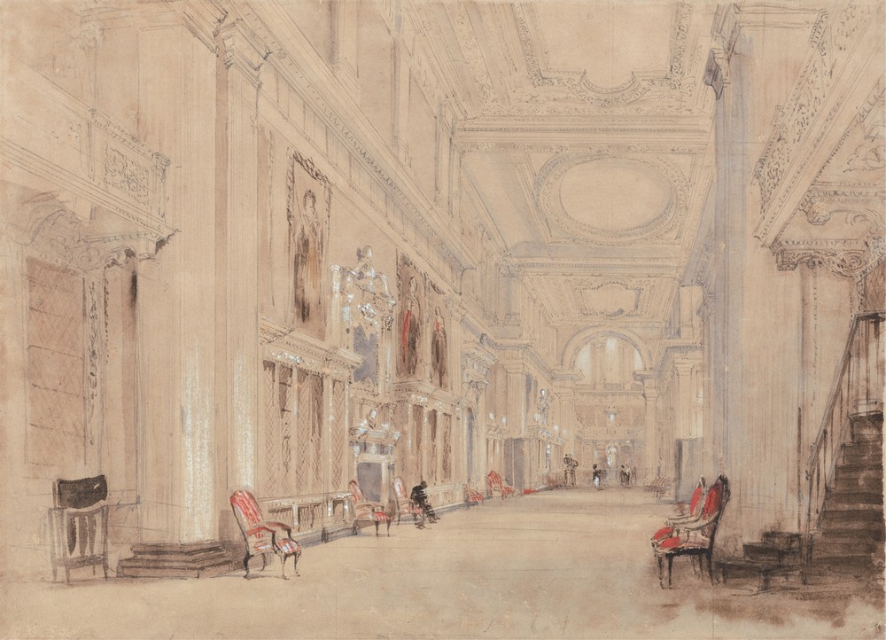 Long Library at Blenheim Palace (mid-19th century)
