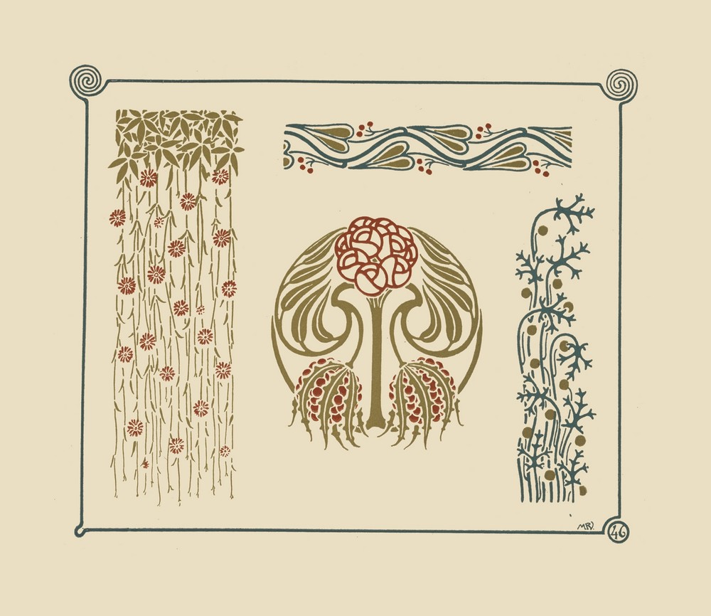Abstract design based on flowers and berries