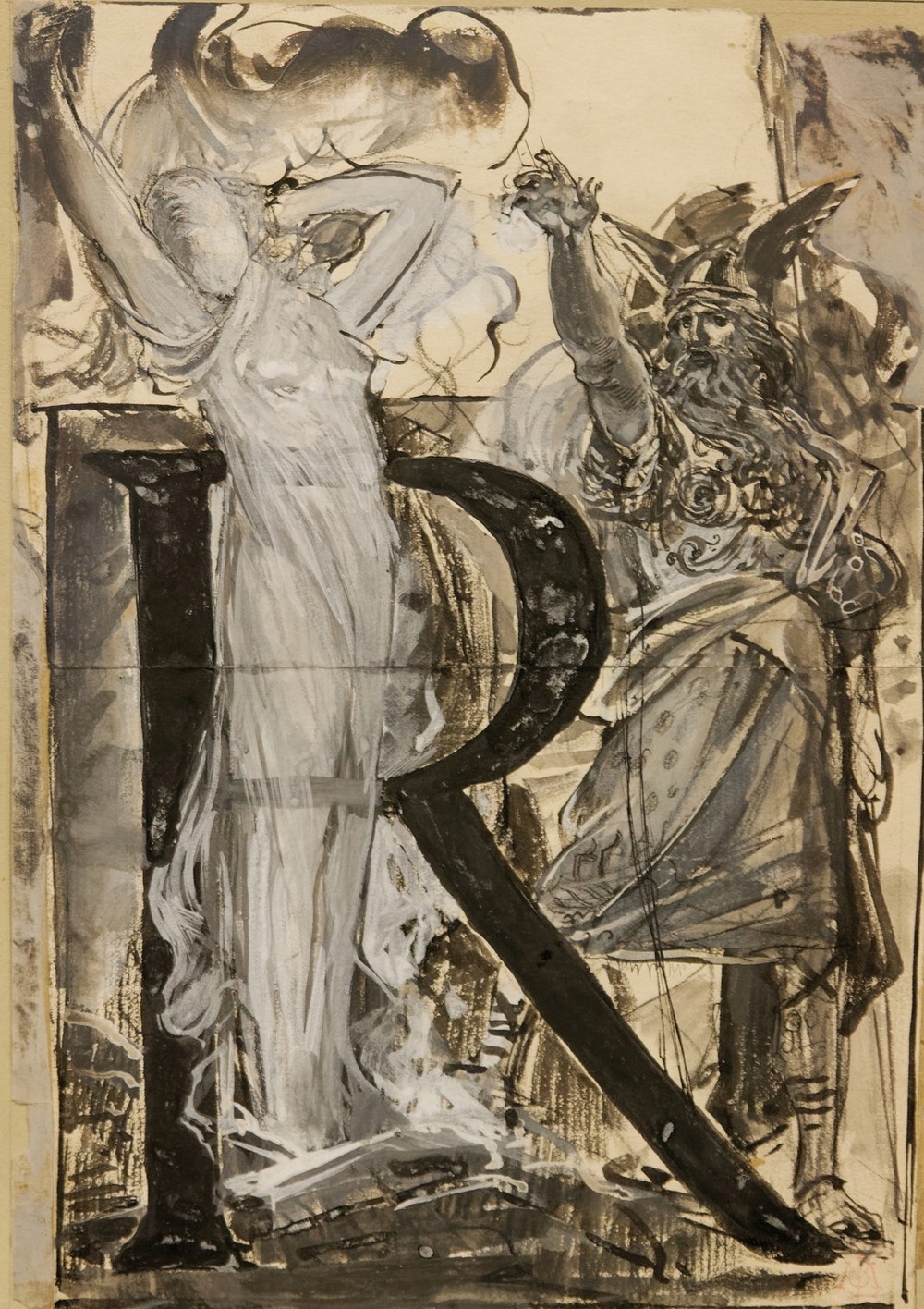Lettre ornée R.