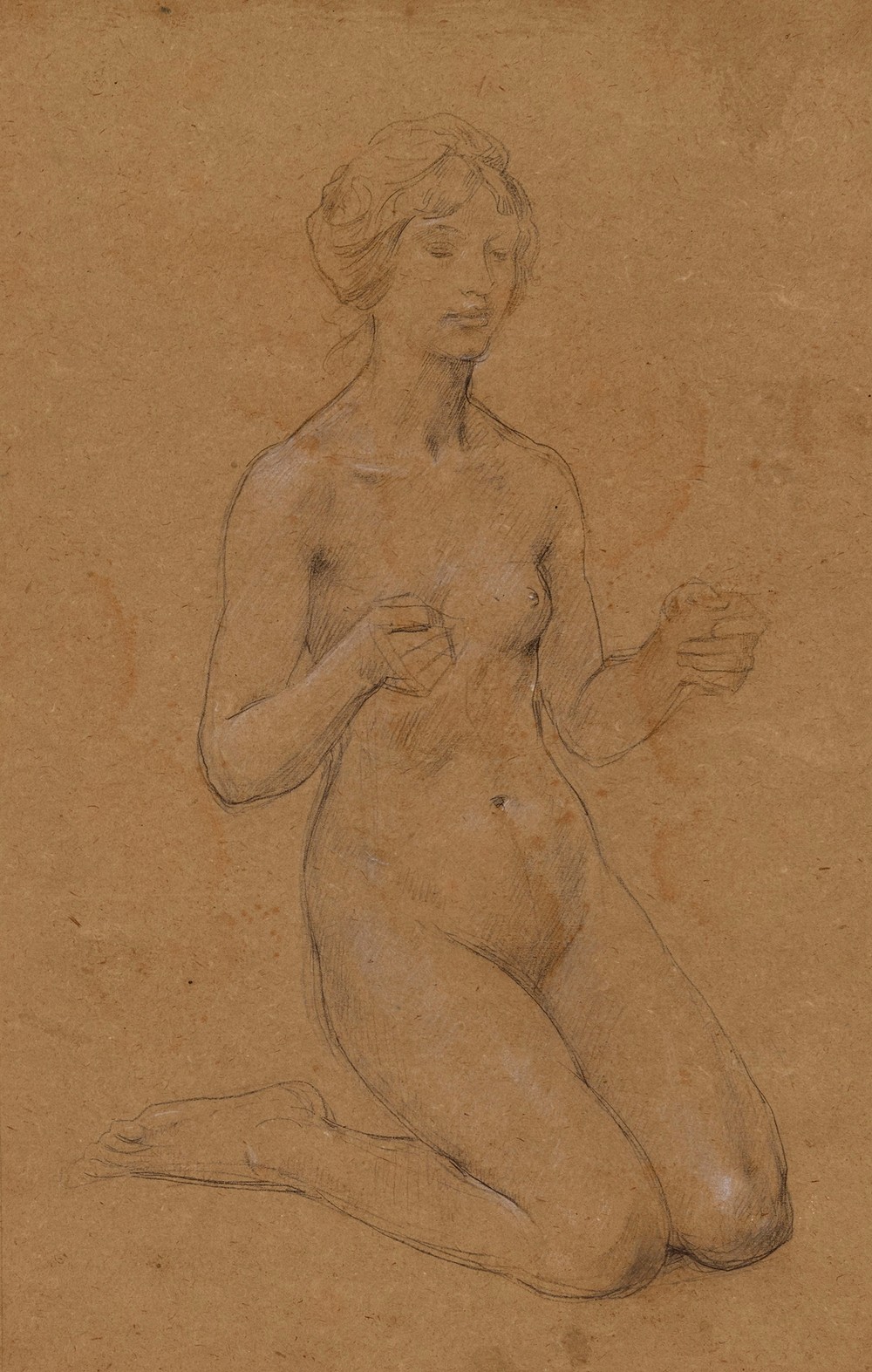Femme nue agenouillée