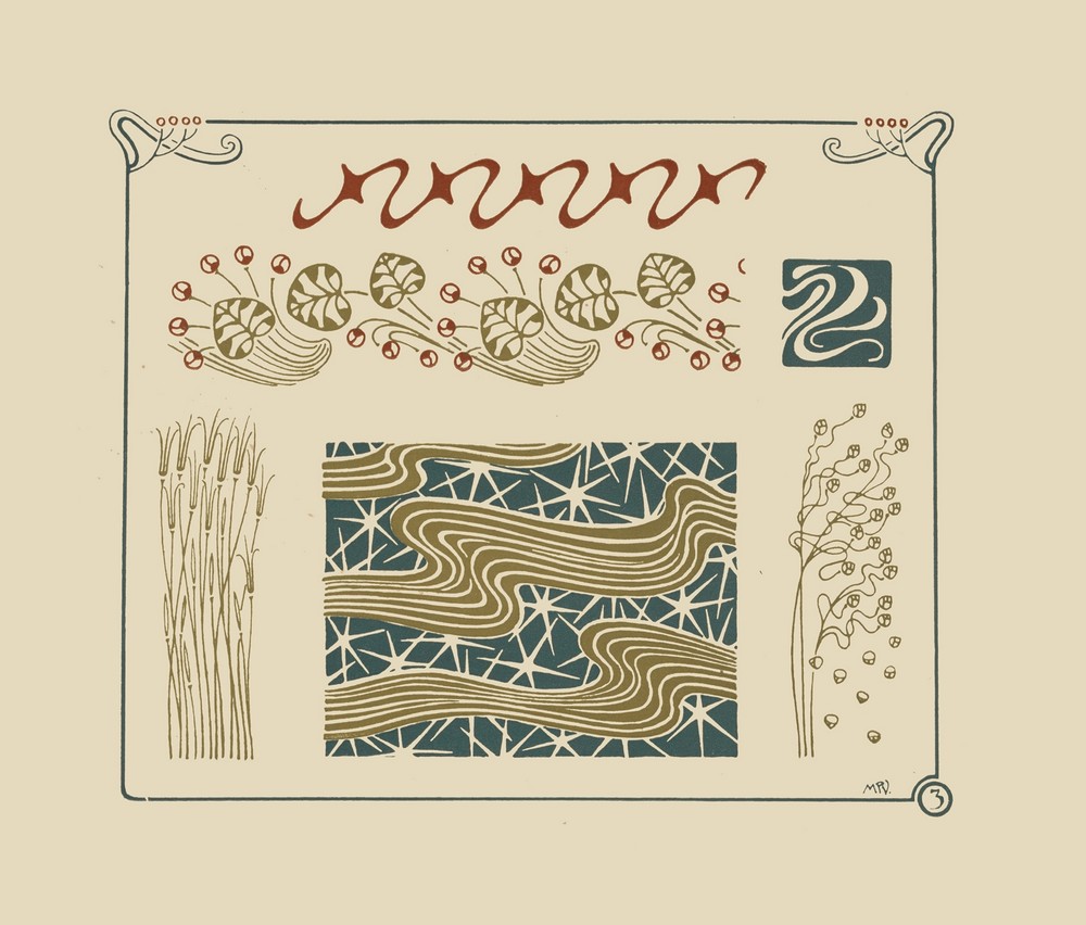 Abstract design based on grasses and leaves