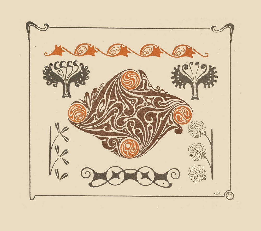 Abstract design based on leaves and organic shapes