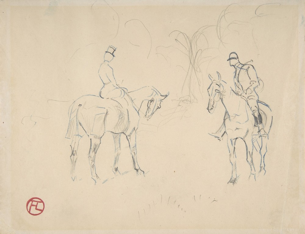 A Woman and a Man on Horseback (1879–81)
