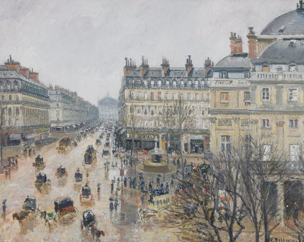 Place du Théâtre Français, Paris; Rain