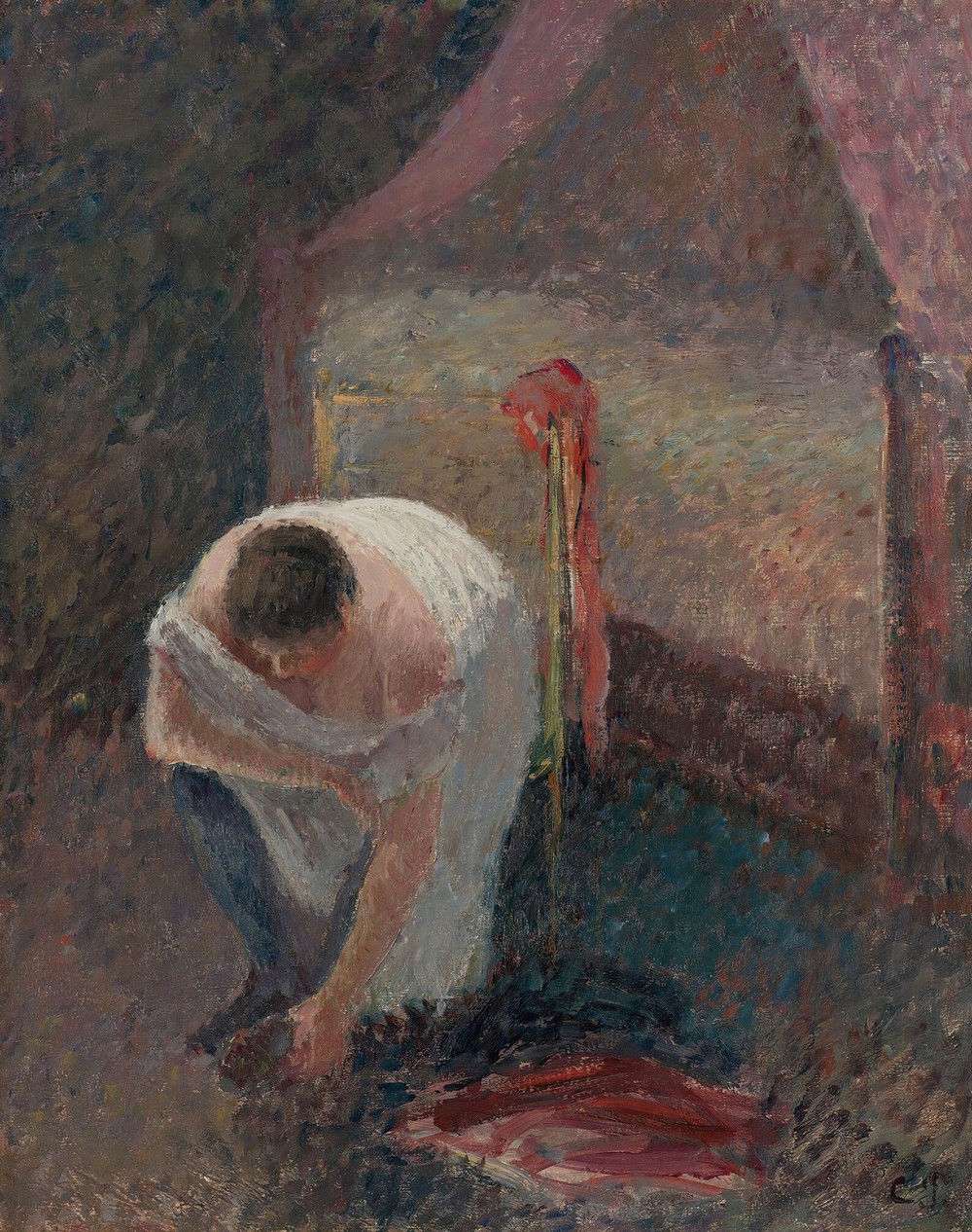 Femme En Chemise Près D’un Lit (circa 1896)