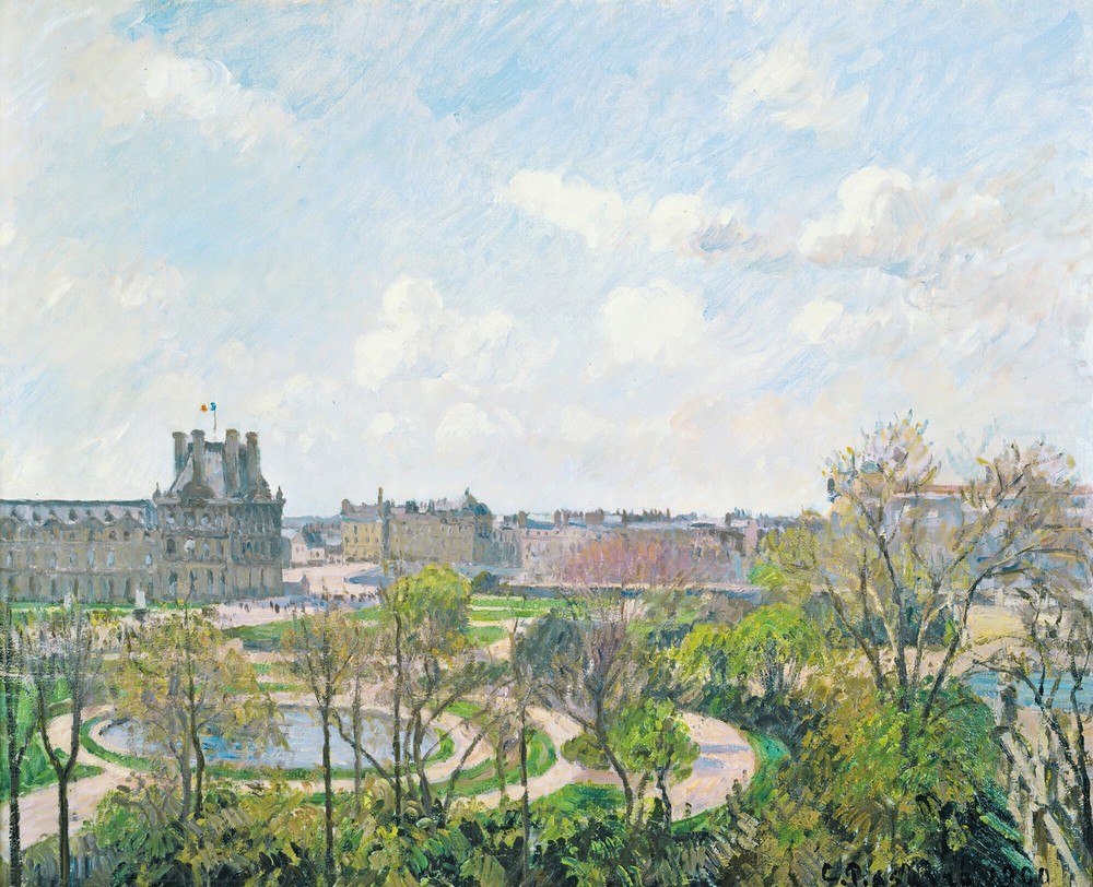Le Jardin Des Tuileries Et Le Pavillon De Flore, Matin, Printemps