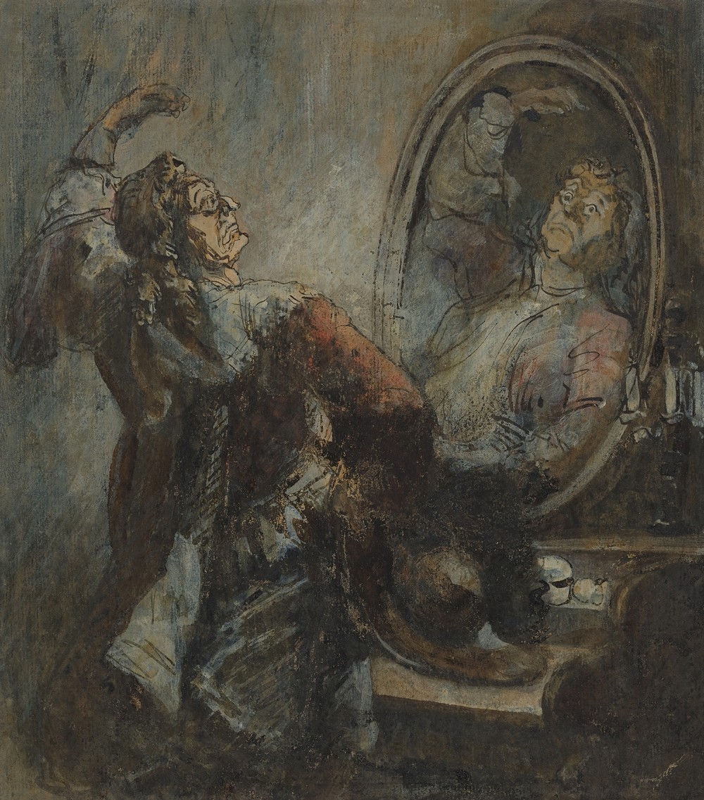 Actor Posing In Front Of A Mirror (1870s)