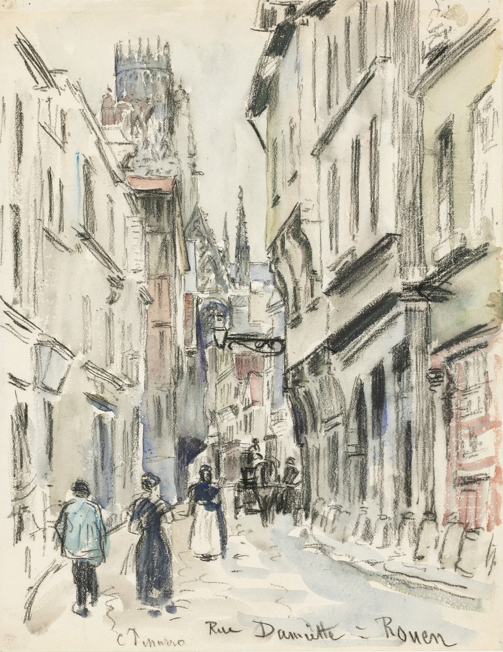 Rue Damiette, Rouen (c. 1884)