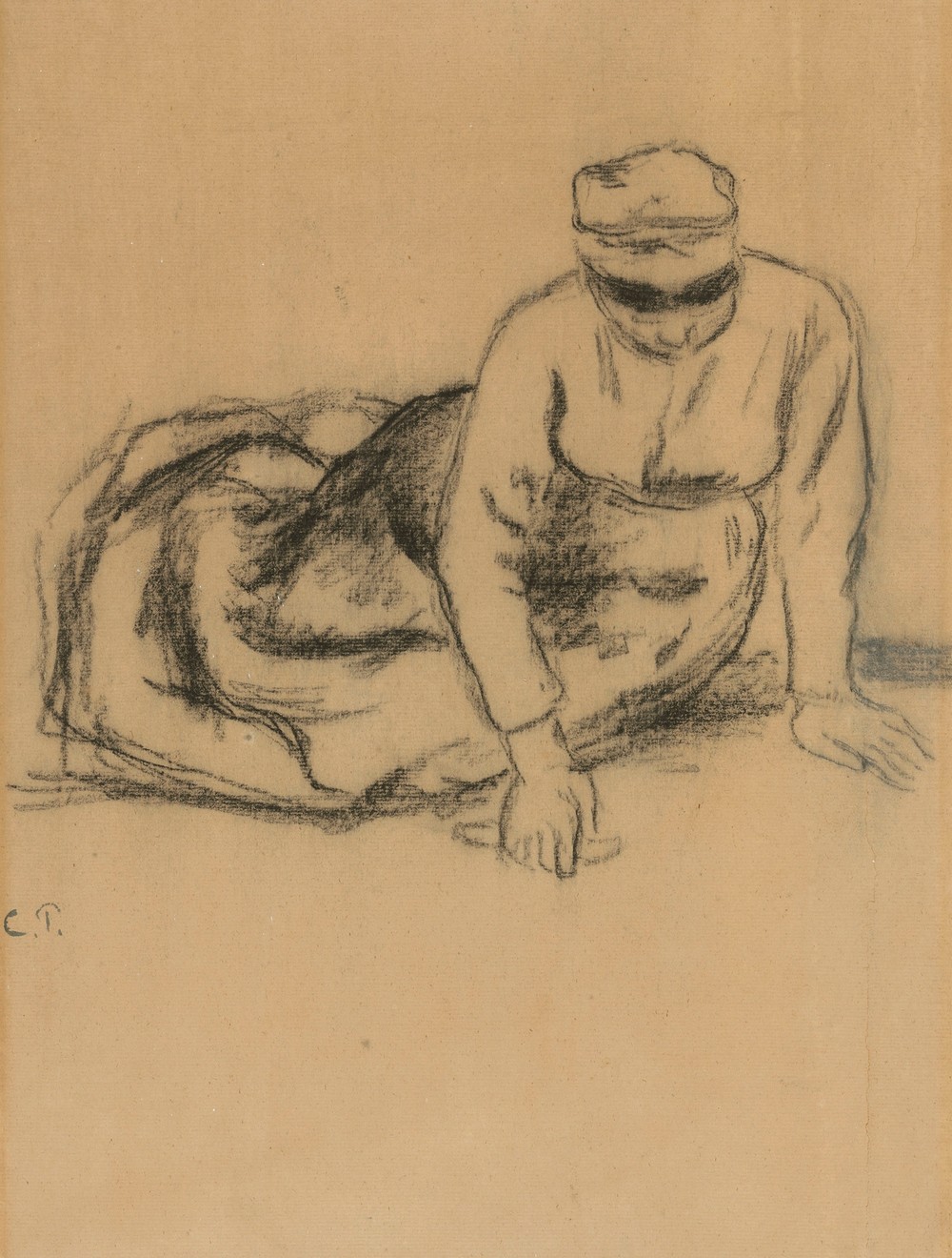 Paysanne assise