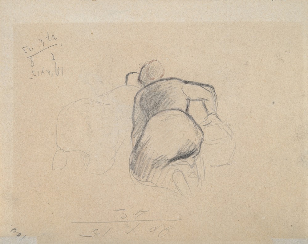 Two Farm Women Kneeling (mid to late 19th century)