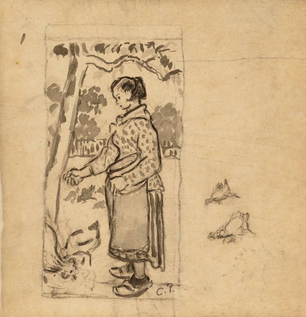 Femme aux poules