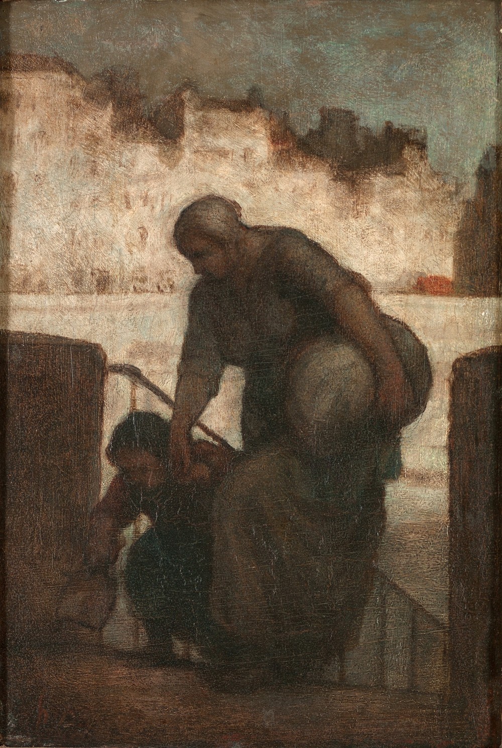 Une laveuse au Quai d’Anjou (Laundress on the Quai d’Anjou) (circa 1860)