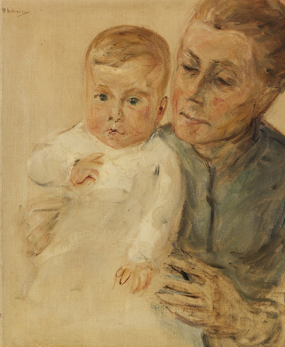 Enkelin Maria auf dem Arm der Kinderfrau