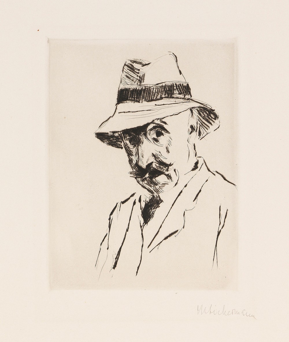 Selbstportrait mit dem Hut auf dem Kopf