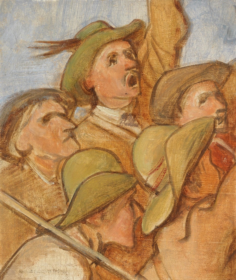 Bauern (Tiroler Freiheitskämpfer) Ölskizze