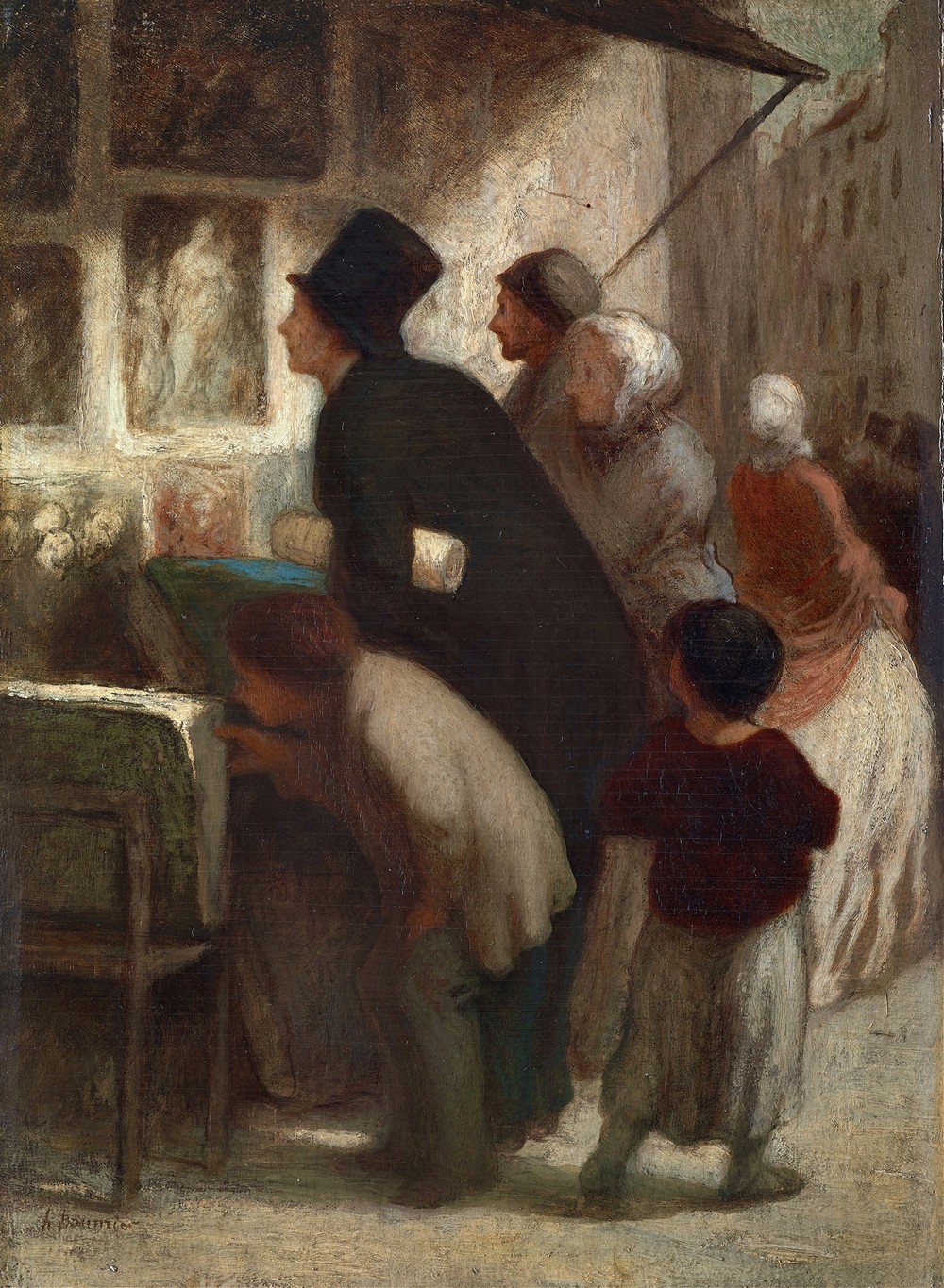 Outside the Print–Seller’s Shop (c. 1860–1863)