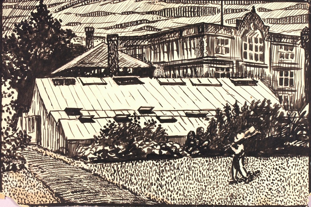 Untitled (Figure and Buildings)