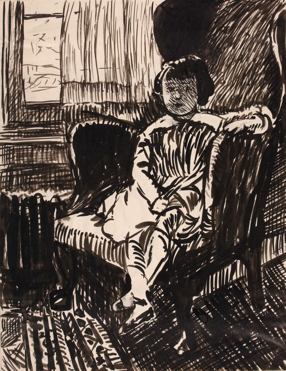 Untitled (Girl Seated in Chair) (ca. 1917-1918)