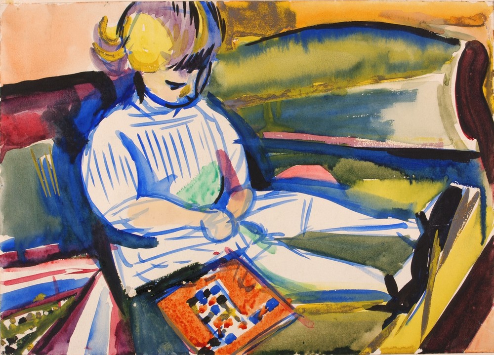 Child on Sofa (ca. 1914-1918)