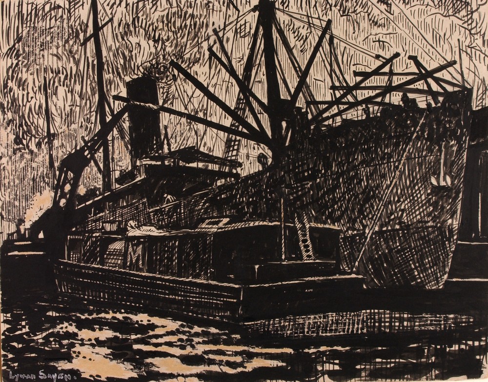 Liner and Tug (ca. 1914-1918)