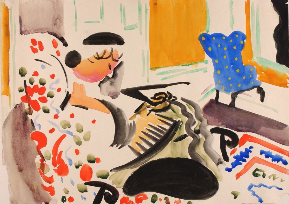 Calligraphic Interior (ca. 1915)