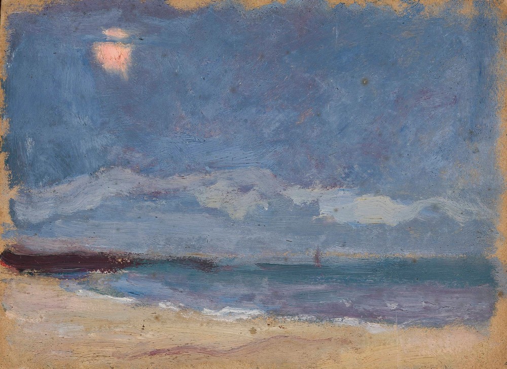 Seascape (the sun behind a cloud)