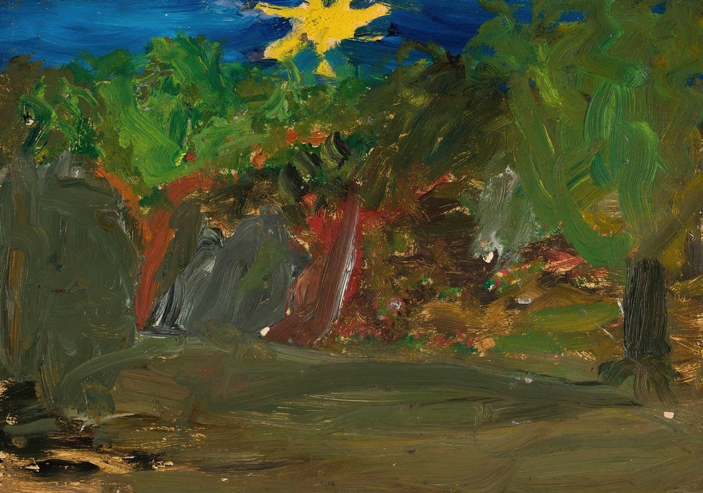 Sun over a garden